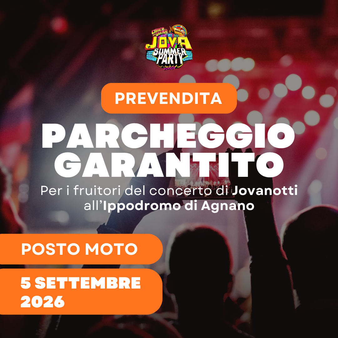 Prevendita - Sabato 5 settembre - Concerto Jovanotti - POSTO MOTO