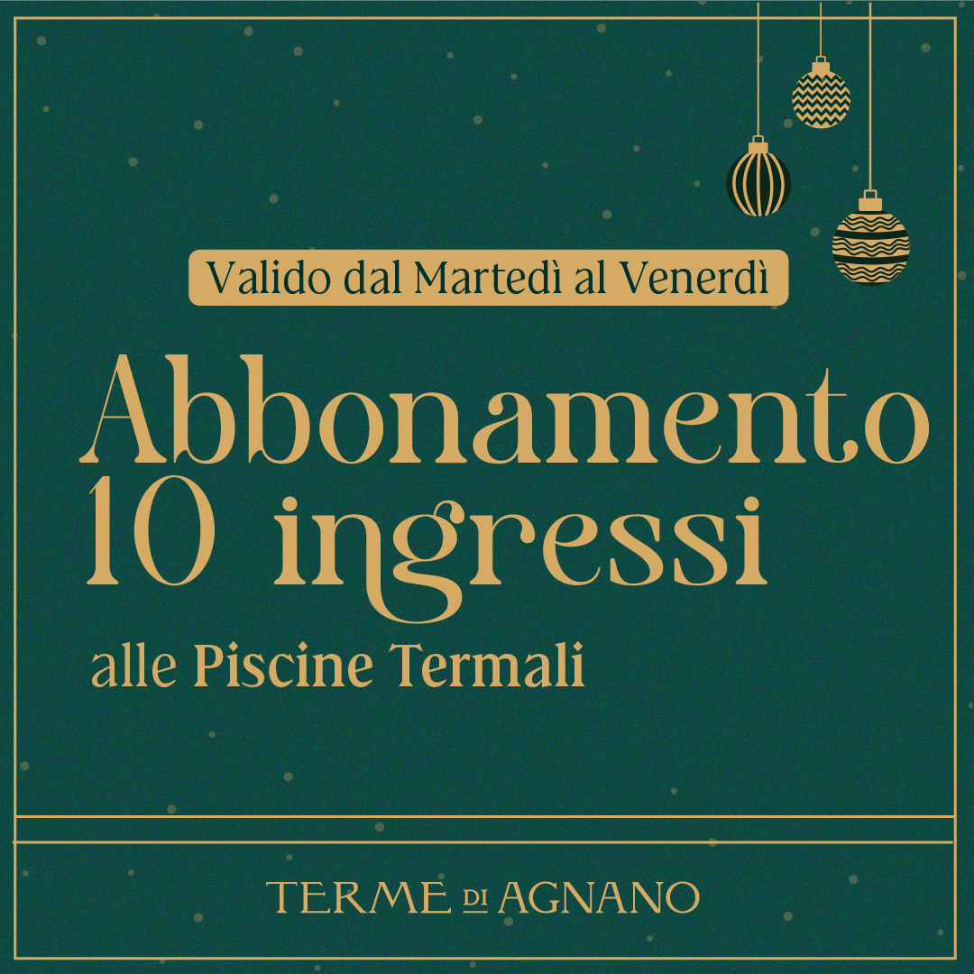 CHRISTMAS WONDERLAND🎁- Abbonamento 10 ingressi dal martedì al venerdì - Piscine Termali