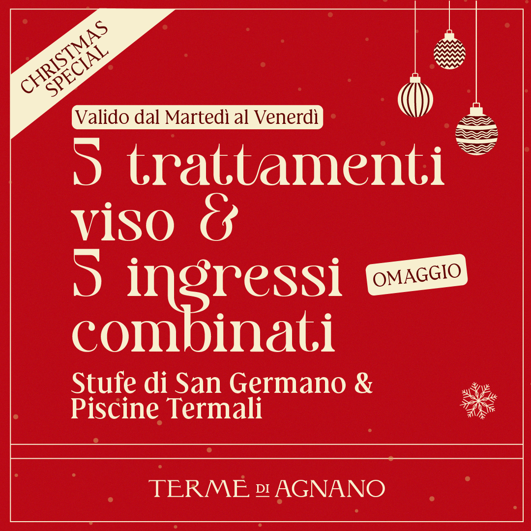 CHRISTMAS WONDERLAND SPECIAL🎁- 5 Trattamenti viso & 5 Ingressi combinati (omaggio!) Stufe&Piscine