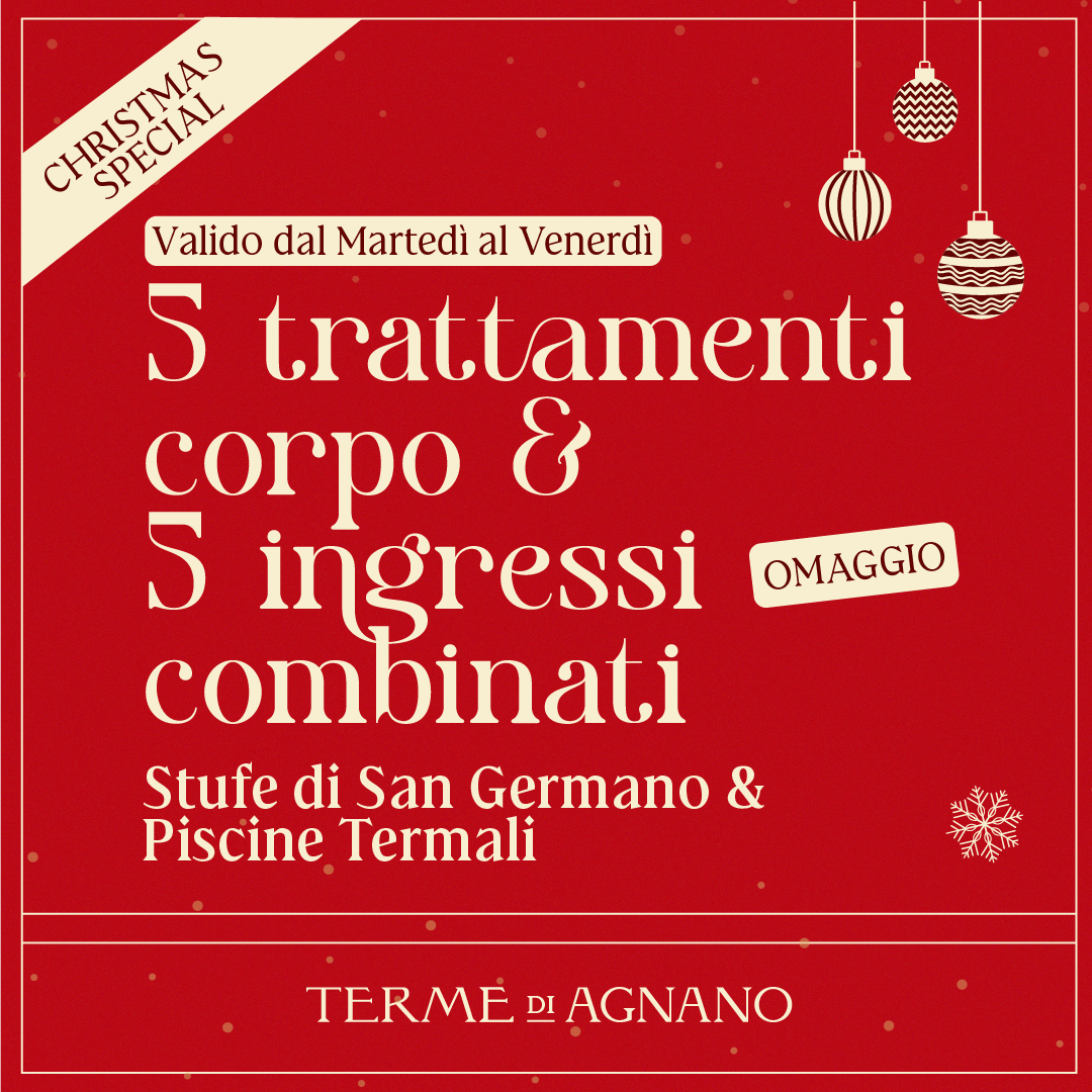 CHRISTMAS WONDERLAND SPECIAL🎁- 5 Trattamenti corpo & 5 Ingressi combinati (omaggio!) Stufe&Piscine