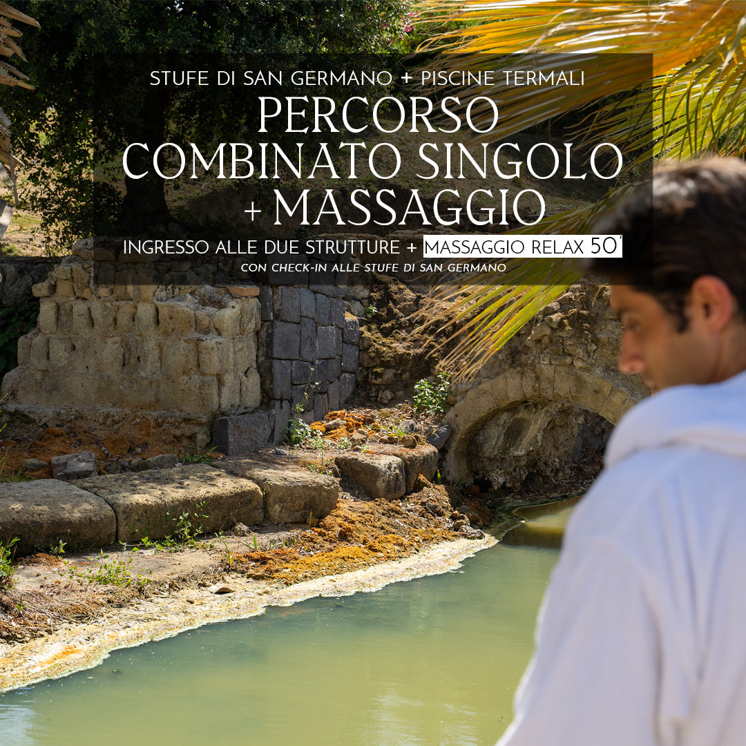 PERCORSO COMBINATO SINGOLO - INGRESSO STUFE&PISCINE CON MASSAGGIO RELAX 50'