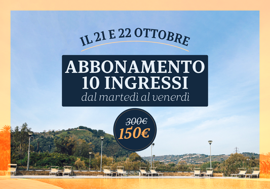 BUON COMPLEANNO: ABBONAMENTO 10 INGRESSI VALIDO DAL MARTEDÌ AL VENERDÌ ACQUISTABILE DALLE 00.01 DEL 21 OTTOBRE