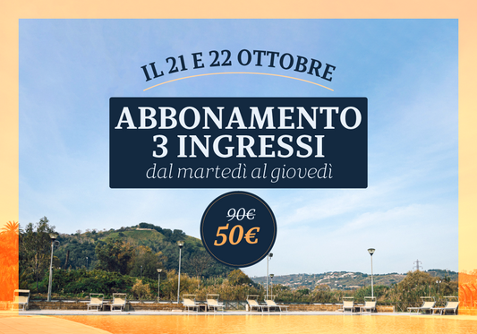 BUON COMPLEANNO: ABBONAMENTO 3 INGRESSI DAL MARTEDÌ AL GIOVEDÌ - ACQUISTABILE DALLE 00.01 DEL 21 OTTOBRE