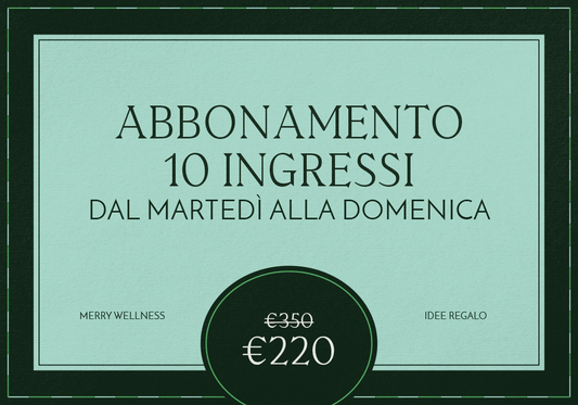 Merry wellness: Abbonamento 10 ingressi