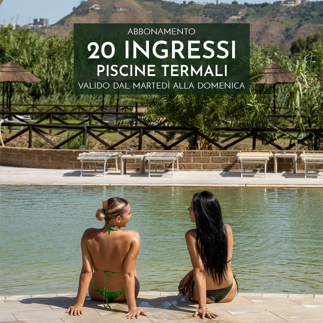 ABBONAMENTO PISCINE TERMALI - 20 INGRESSI DAL MARTEDI' ALLA DOMENICA