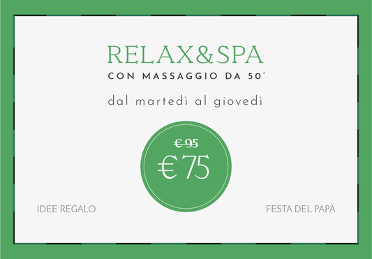 Festa del papà - Idee regalo: Relax&Spa con massaggio 50' - dal martedì al giovedì