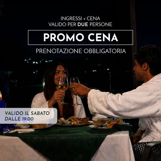 PROMO CENA - SABATO: DUE INGRESSI CON CENA DALLE 19:00 ALLE 01:00