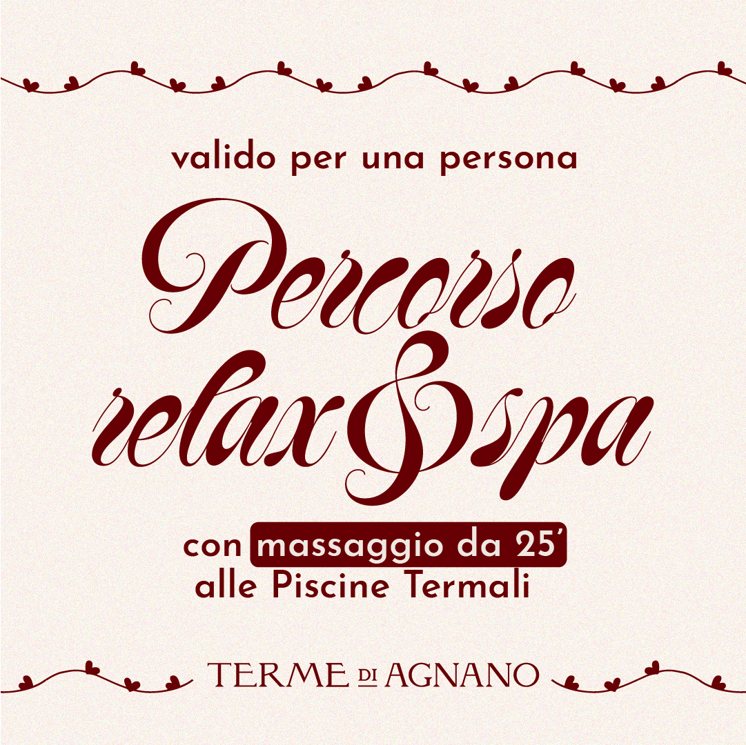 SAN VALENTINO: IDEE REGALO🎁- RELAX & SPA CON MASSAGGIO 25' ALLE PISCINE TERMALI