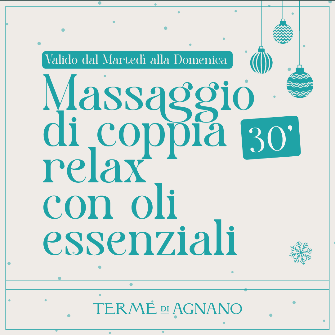 CHRISTMAS WONDERLAND🎁- Massaggio di coppia relax con oli essenziali 30'