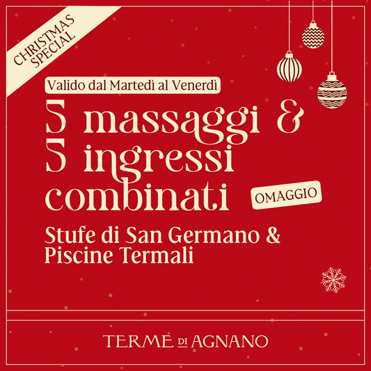 CHRISTMAS WONDERLAND SPECIAL🎁- 5 Massaggi & 5 Ingressi combinati (omaggio!) Stufe&Piscine