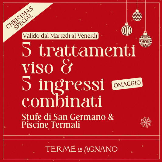 CHRISTMAS WONDERLAND SPECIAL🎁- 5 Trattamenti viso & 5 Ingressi combinati (omaggio!) Stufe&Piscine