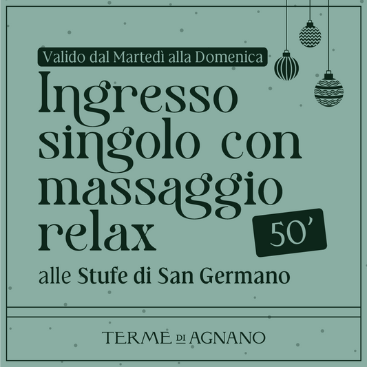 CHRISTMAS WONDERLAND🎁- Ingresso singolo con massaggio relax 50'- Stufe di San Germano
