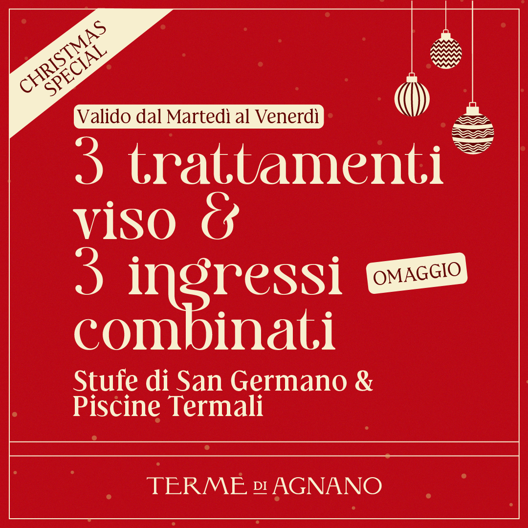 CHRISTMAS WONDERLAND SPECIAL🎁- 3 Trattamenti viso & 3 Ingressi combinati (omaggio!) Stufe&Piscine