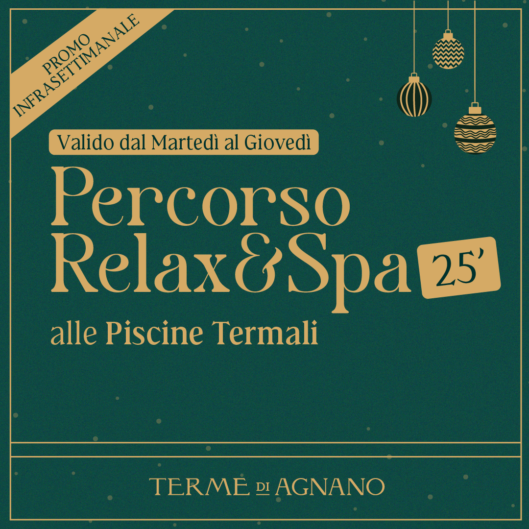 CHRISTMAS WONDERLAND🎁- Promo infrasettimanale: Relax&Spa 25'- Piscine Termali