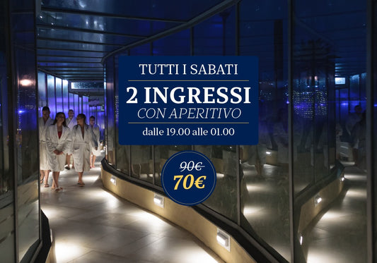 PROMO SABATO: DUE INGRESSI CON APERITIVO DALLE 19.00 ALLE 01.00 SOLO ONLINE ENTRO IL 01/02/2025