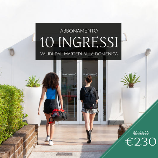 ABBONAMENTO 10 INGRESSI DAL MARTEDI' ALLA DOMENICA
