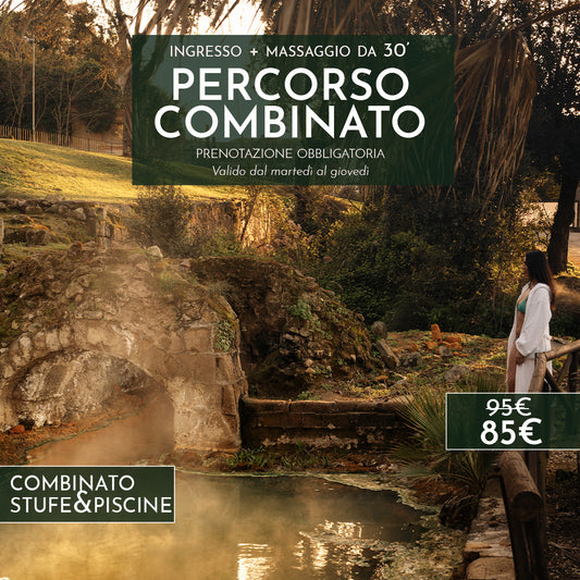 PERCORSO COMBINATO SINGOLO CON MASSAGGIO DA 30' - DAL MARTEDI' AL GIOVEDI'