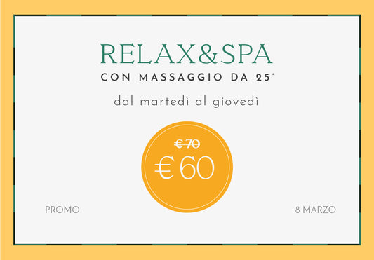 Festa della donna 2025: Idee regalo - Relax&Spa con massaggio da 25' dal martedì al giovedì