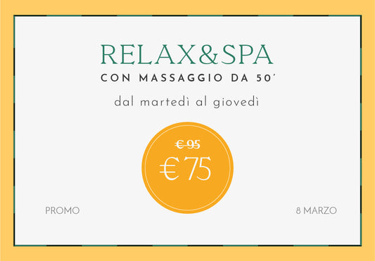 Festa della donna 2025: Idee regalo - Relax&Spa con massaggio da 50' dal martedì al giovedì