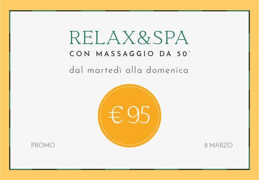 Festa della donna 2025: Idee regalo - Relax&Spa con massaggio da 50' dal martedì alla domenica